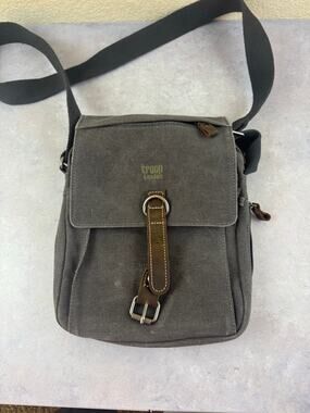 Troop London Crossbody Canvas Bag Multiple Compartments TRP0210